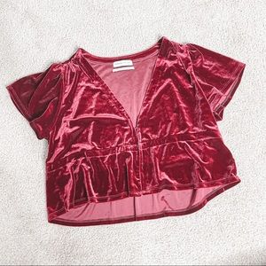 Urban Outfitters velvet babydoll top